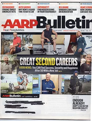 AARP Bulletin - January / February 2018 - Great Second Careers Targeting Vets. • $1.99