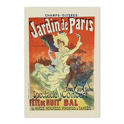 Jardin De Paris 1897 Vintage Style French Art Nouveau Poster - Classic Art Print • $14.44