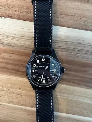 Hamilton Khaki Field Men's Black Watch With Nylon Band - H70575733 • $600