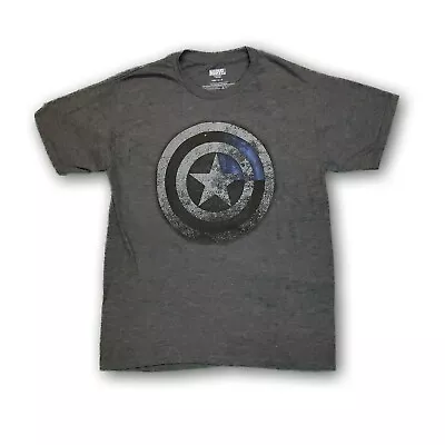 Marvel Captain America Dark Gray Broken Logo Men's Short Sleeve T-shirt  • $14.99