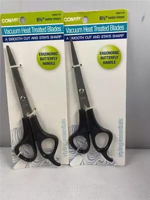 $18.48 • Buy 2 Conair 6 1/2  Barber Shears Hair Cutting Scissors Vacuum Heat Treated Blades