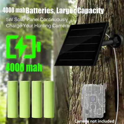 £28.22 • Buy Solar Panel Hunting Camera Charger 6V/4W With Build-in 4000mAH Lithium Battery
