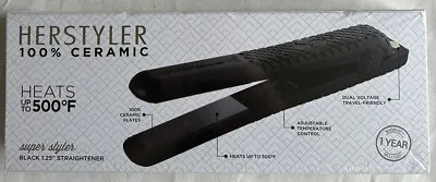 Herstyler Superstyler Ceramic Flat Iron Dual Voltage Hot Hair Straightener 1.25  • $28.99