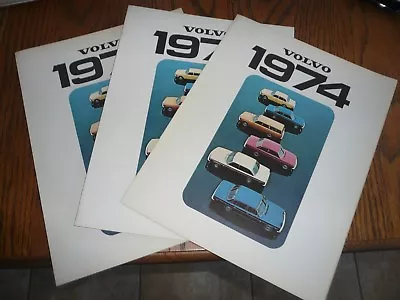 1974 Volvo 142 144GL 145 164E Sales Brochures - Three • $16.14