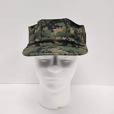 US Military Working Utility Cap Hat Large 7 1/2 Green Digital Camo 8 Point • $12.99