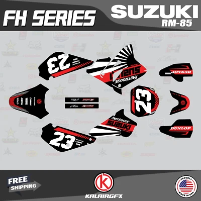 $49.99 • Buy Graphics Kit For SUZUKI RM85 (2001-2023) RM 85 FH-Red
