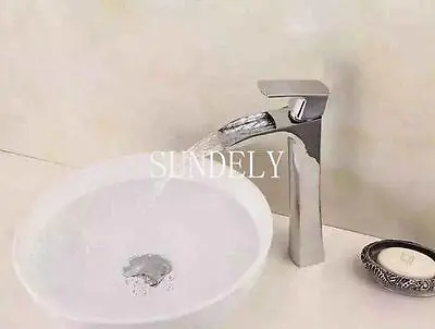 £56 • Buy Waterfall Counter Top Basin Mixer Tap Taps Bathroom Sink Tall Chrome Faucet
