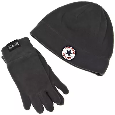 Converse All Star Junior Youth Grey Hat & Gloves Set • £10.99