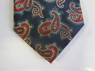 Mercedes SILK Tie Necktie 55 X 3.5 Blue Green Red Paisley 14325 • $6.99