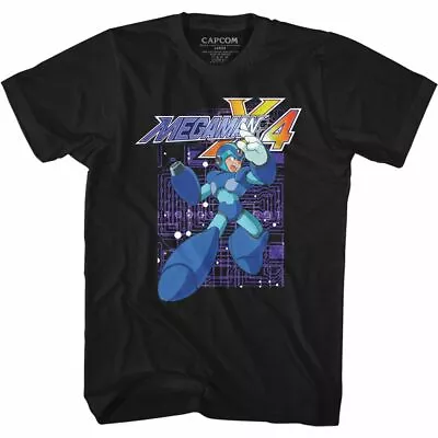 Mega Man Mega Man X4 Digital Black Adult T-Shirt • $23.45