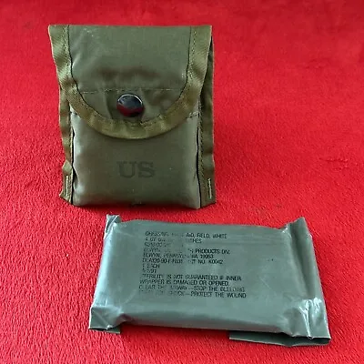 Military Issue LC-1 Alice Type Compass/ First Aid Pouch OD Green W/ Bandage • $12
