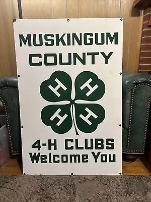 4-h Club Porcelain Farm Advertising Sign • $350