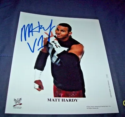 WWE Matt Hardy(Blue Ink) Autographed 8x10 Picture • $32.95