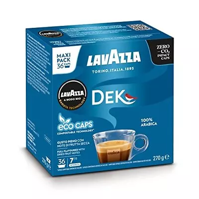 £11.67 • Buy Lavazza A Modo Mio Dek Cremoso Coffee Capsules Decaffeinated 36 Capsules 24HPOST