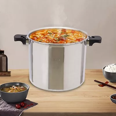 23 Quart Large Capacity Pressure Canner Cooker W/ Gauge Release Valve Silver • $98.80