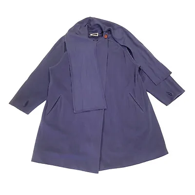 £47.05 • Buy Luisa Spagnoli Women's Wool Overcoat | Vintage High End Designer Purple Coat VTG