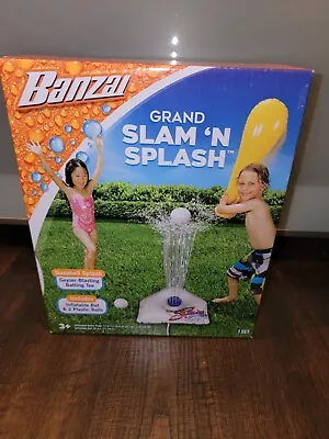 Banzai Grand Slam 'N Splash Baseball Splash W/ Inflatable Bat Balls Summer Toy • $11.04