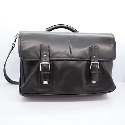 Coach Thompson Black Leather Briefcase Attaché Career Laptop Bag (F06455) • $80