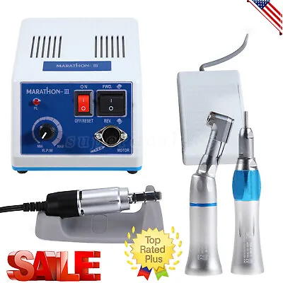 Dental Lab Marathon-iii Electric Micromotor /straight Contra Angle Handpiece Or • $15.99