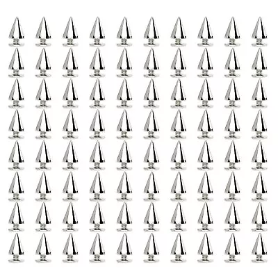 200 Pieces 7mmx9.5mm Silver Bullet Cone Spike And Stud Metal Screw Back For D... • $18.99