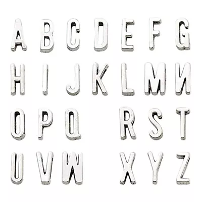 26pcs Spacer Beads Letter Alphabet Letter A-Z Charms Pendant DIY Crafts • £5.57