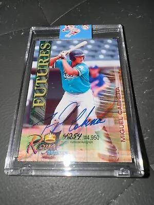 2000 Royal Rookies Miguel Cabrera Futures Auto Autograph #/4950 RC Tigers HOF Sp • $249.99