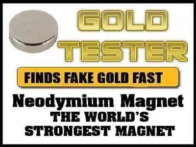 £5.89 • Buy Neodymium Rare Earth Magnet For Testing Scrap Gold, -10mm Great Kit VERY STRONG