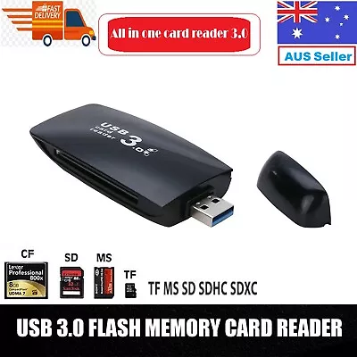 4 Slot USB 3.0 Multi Memory Card Reader CF SD SDXC T-FLASH MS M2 Up To 5 Gbps • $18.99