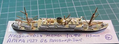 Apapa 1927 GB Passenger Ship By Nelson-024 Scale 1/1250  Ship Model • £13.50