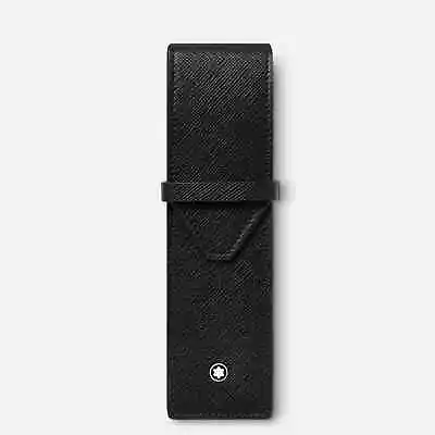 Pen Case Holder Montblanc Sartorial 130751 In Black Leather Pouch For 2 Pen • $191.44