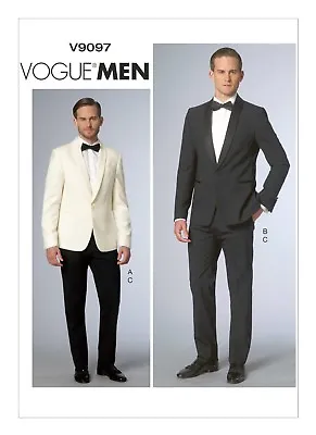 Vogue Advanced SEWING PATTERN V9097 Mens Tuxedo/Dinner Jacket & Trousers • £19.99