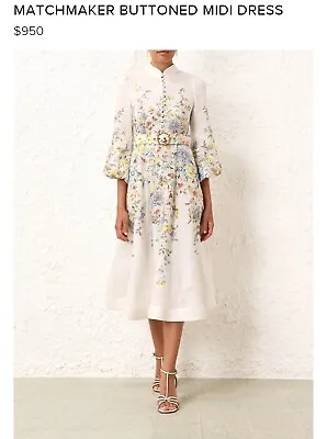 Zimmermann Matchmaker Buttoned Midi Dress • $680