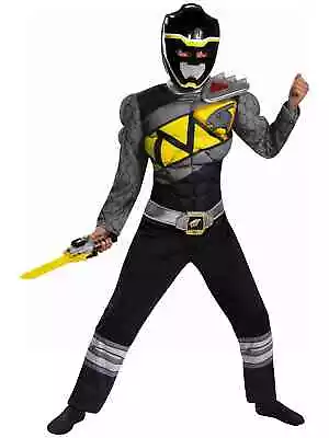 Black Ranger Muscle Power Rangers Dino Charge Superhero Child Boys Costume • $66.95