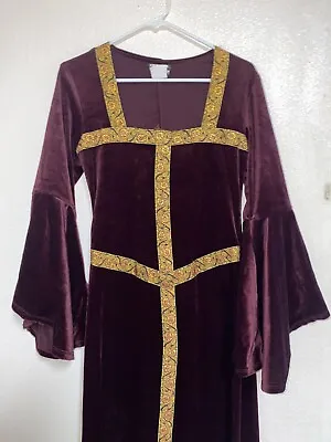Vintage Medieval Dress/ Robe Velvet Halloween Costume  • $30