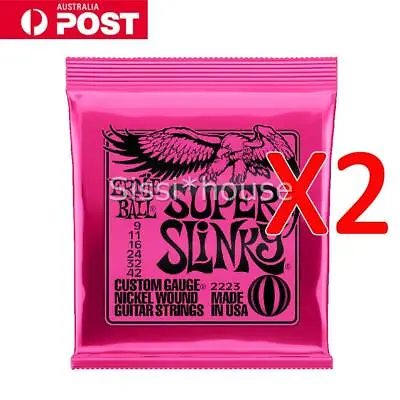 2PACK For Ernie Ball 2223 Super Slinky 9-42 Electric Guitar Strings (.009-.042) • $14.45