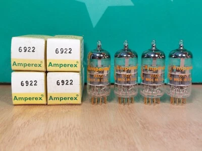 £409.65 • Buy Quad Of Amperex PQ 6922 E88CC NOS NIB Gold Pin 1968 Vacuum Tubes - 8% Matched