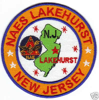 Us Navy Base Patch Naes Lakehurst New Jersey                                  Y • $14
