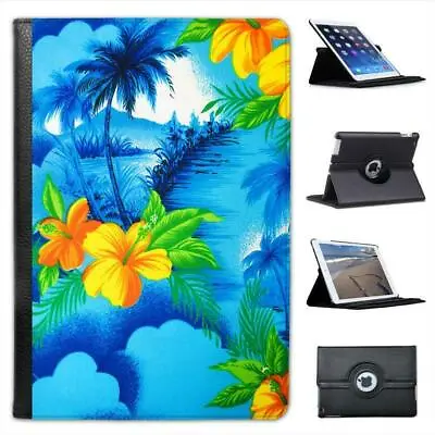 Colours Of Hawaii Palms & Yellow Flowers Leather Case For IPad Mini & Retina • £11.99