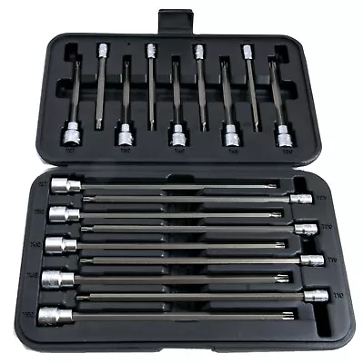 Vim Tools V458L - 18 PC Extra Long Torx Bit Drivers T10 Thru T50 1/4  & 3/8  DR. • $106.49