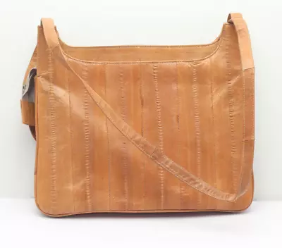 Vintage Eel Skin Handbag Purse Camel Tan Eelskin Bag • $9.99