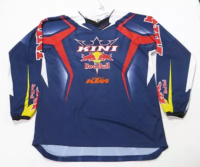 KINI KTM Red Bull Competition Jersey Only  Mens XXL Long Sleeve Blue • $49.80