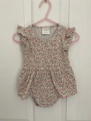 Marquise Baby Girl Floral Romper Dress Size 0. 6-12 Months. EUC • $10
