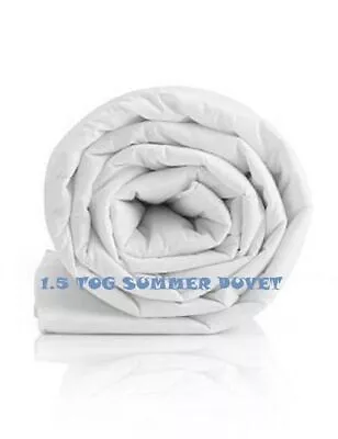 1.5 Tog Luxury Hotel Quality SUMMER COOL Quilts/Duvets All Sizes • £13.99