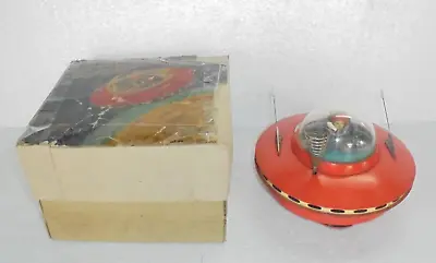 Vintage Boxed Battery Litho Flying Saucer With Space Pilot Litho Tin ToyJapan • $315