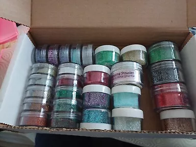 Crafters Glitter - Inc Cosmic Shimmer Embossing Powder.  Job Lot • £8.50