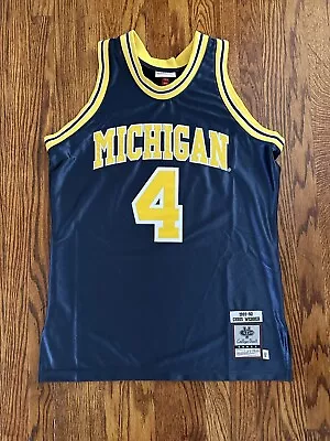 Mitchell & Ness 1991-92 Michigan Wolverines Fab Five Chris Webber Jersey 44 L • $109.99