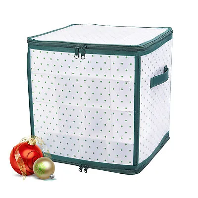 64 Bauble Storage Box Christmas Xmas Tree Decoration Organiser Baubles Decor Bag • $28.82