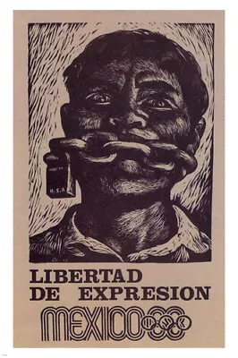 Mexico 1968- FREEDOM OF EXPRESSION Poster 20x30 Political CIVIL RIGHTS • $9.99