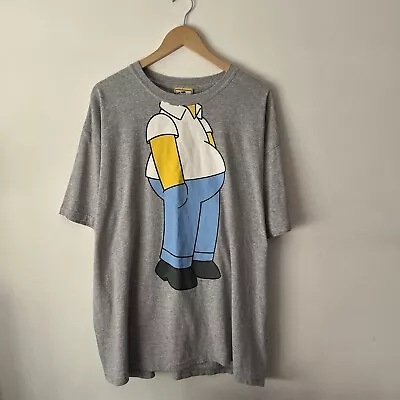 The Simpsons 2009 Grey Short Sleeved Homer Simpson Graphic T-Shirt Size XL • £9.99