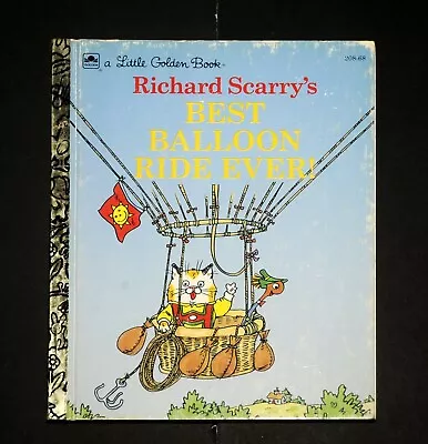$9.99 • Buy Vintage Little Golden Book Richard Scarry 'Best Balloon Ride Ever!' 1994